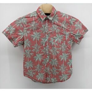 MBX‎ Premium Goods Hawaiian Shirt Men's Size M Cotton Pink Floral Tropical Aloha